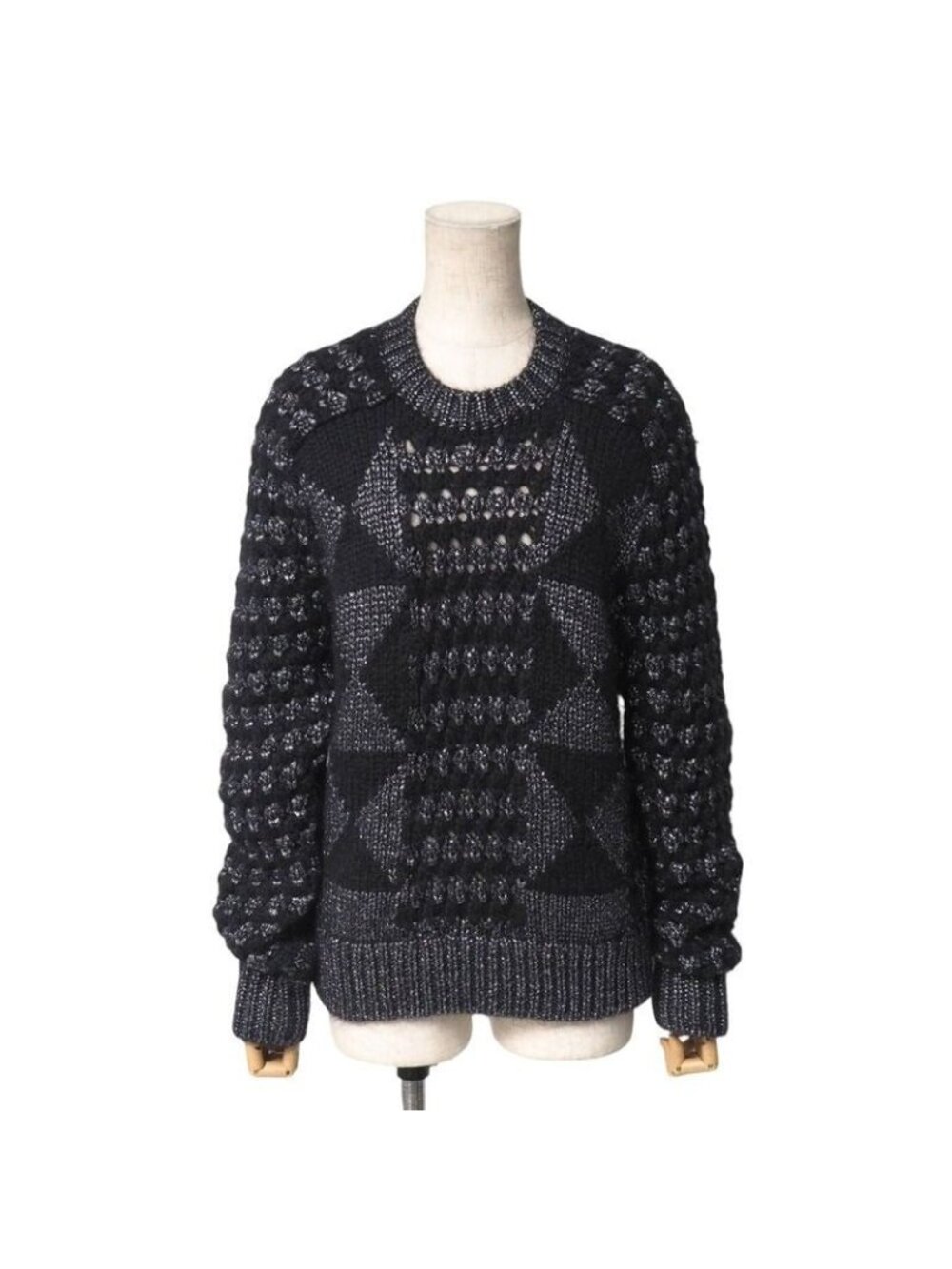 Saint Laurent Paris Sweater Size XS Knit Moheya Blend Alpaca All - Picture 2 of 9